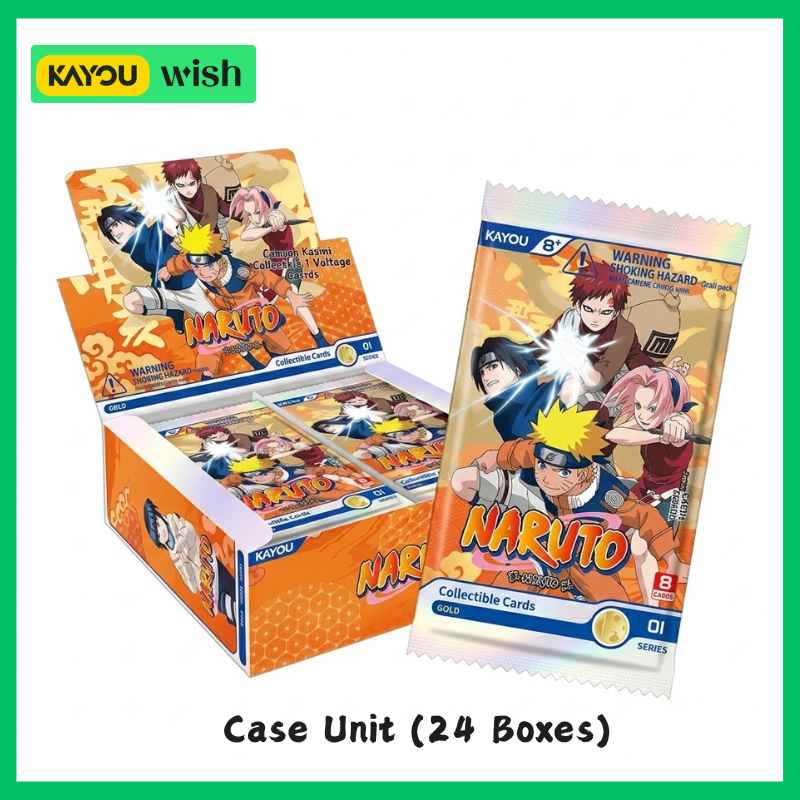 Kayou Naruto Collectible Cards Earth Scroll Series 1 Official Licensed, English NA Edition Booster Box, 20 Packs 8 Cards Per Pack