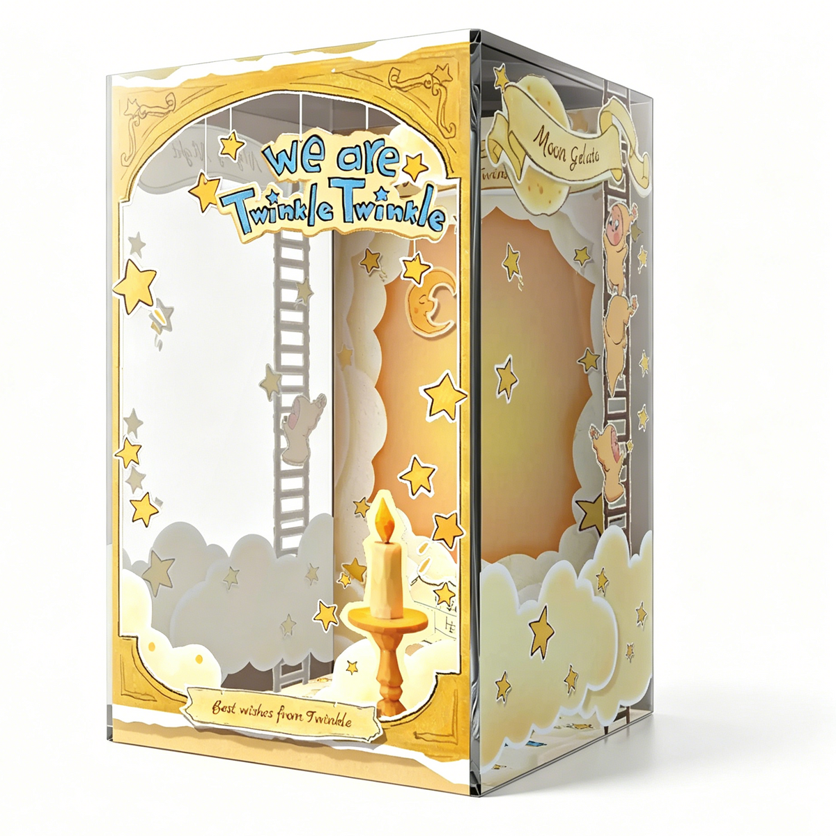 POP MART Twinkle Acrylic Display Case, 12x12x19cm Dustproof