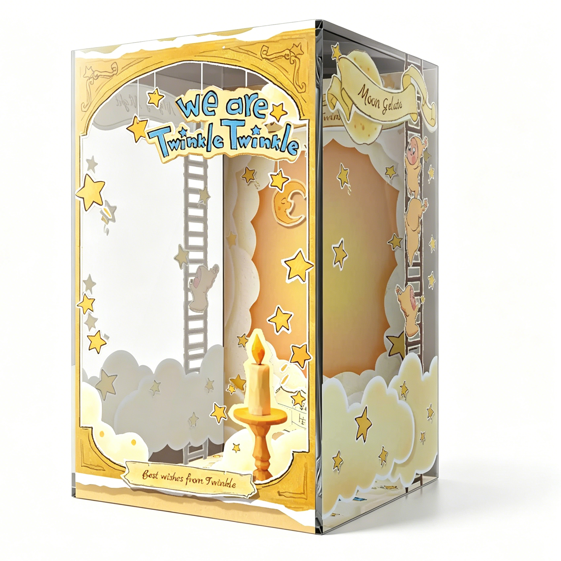POP MART Twinkle Acrylic Display Case, 12x12x19cm Dustproof
