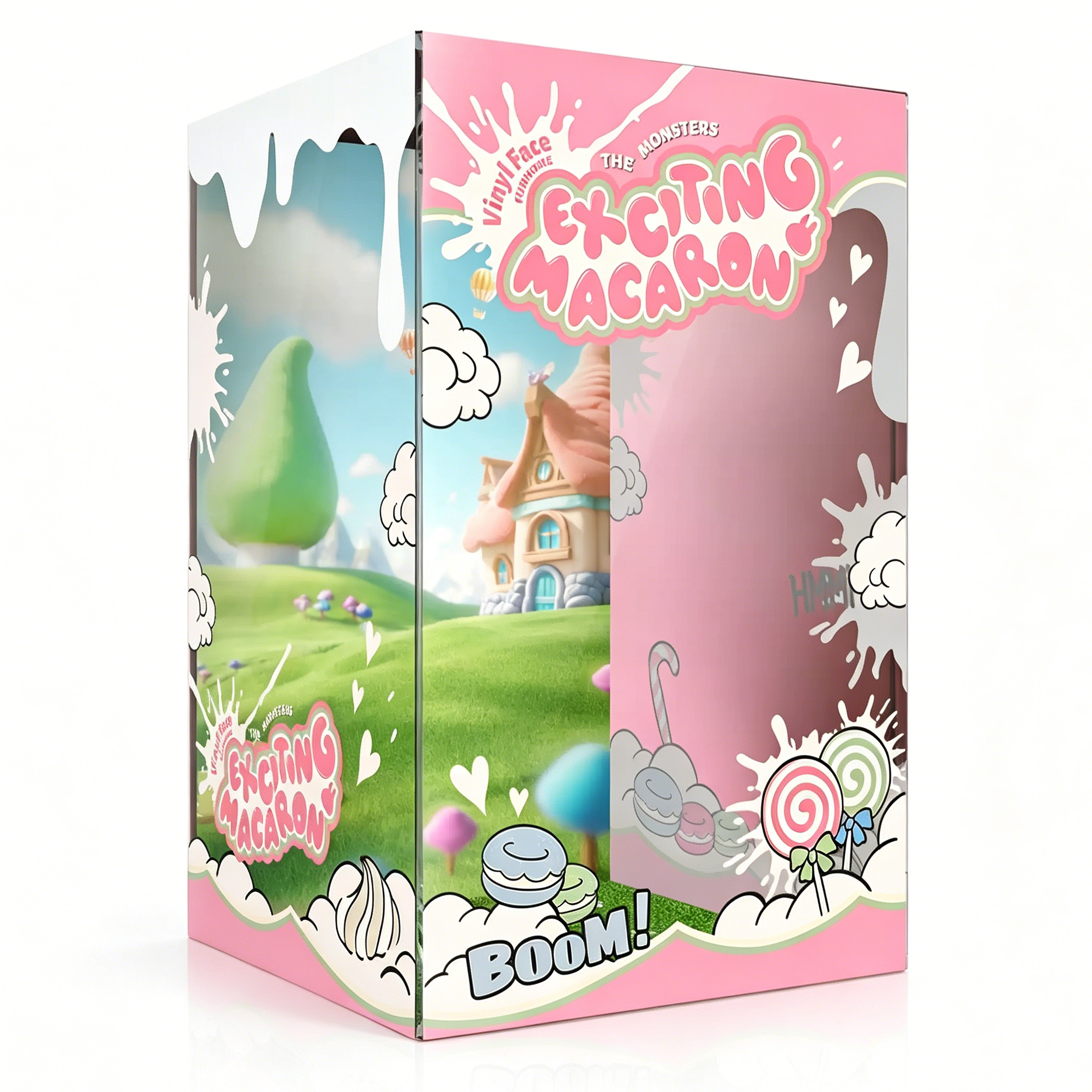 Acrylic Display Box Labubu Vinyl Face Funhome - Exciting Macaron, 12x12x19cm