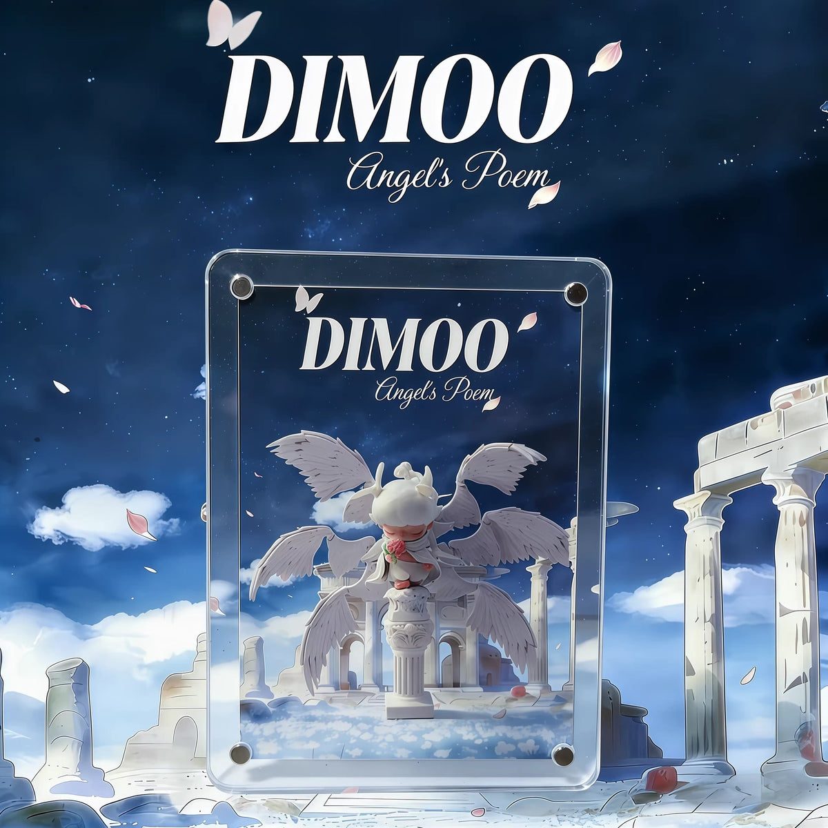 Handmade DIMOO Angel's Poem Six-Wing Angel Custom Figure |POP MART Rare Collectible