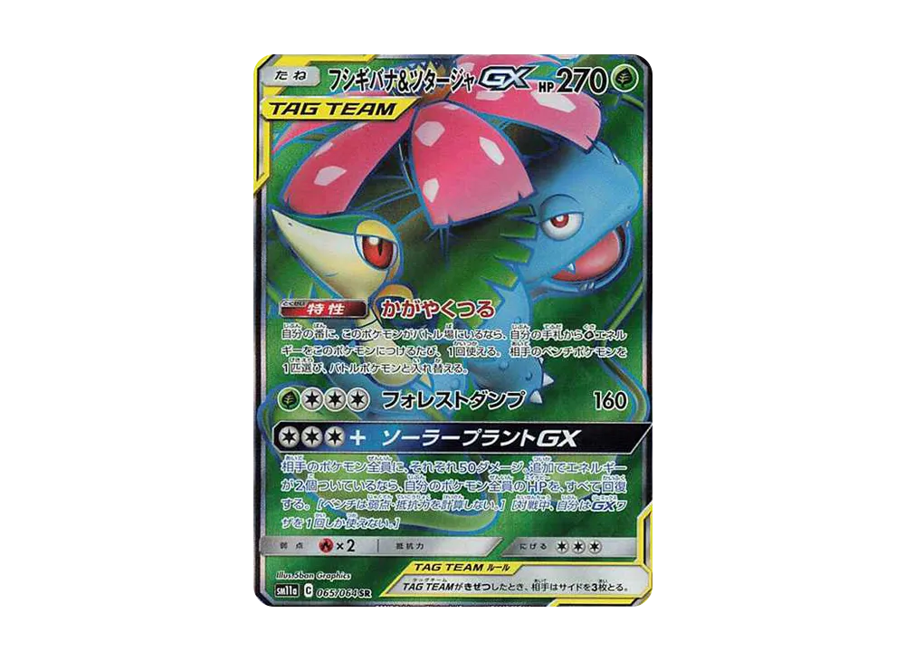 Venusaur & Snivy GX SR[SM11a 065/064](Enhanced Expansion Pack "Remix Bout") - PSA10