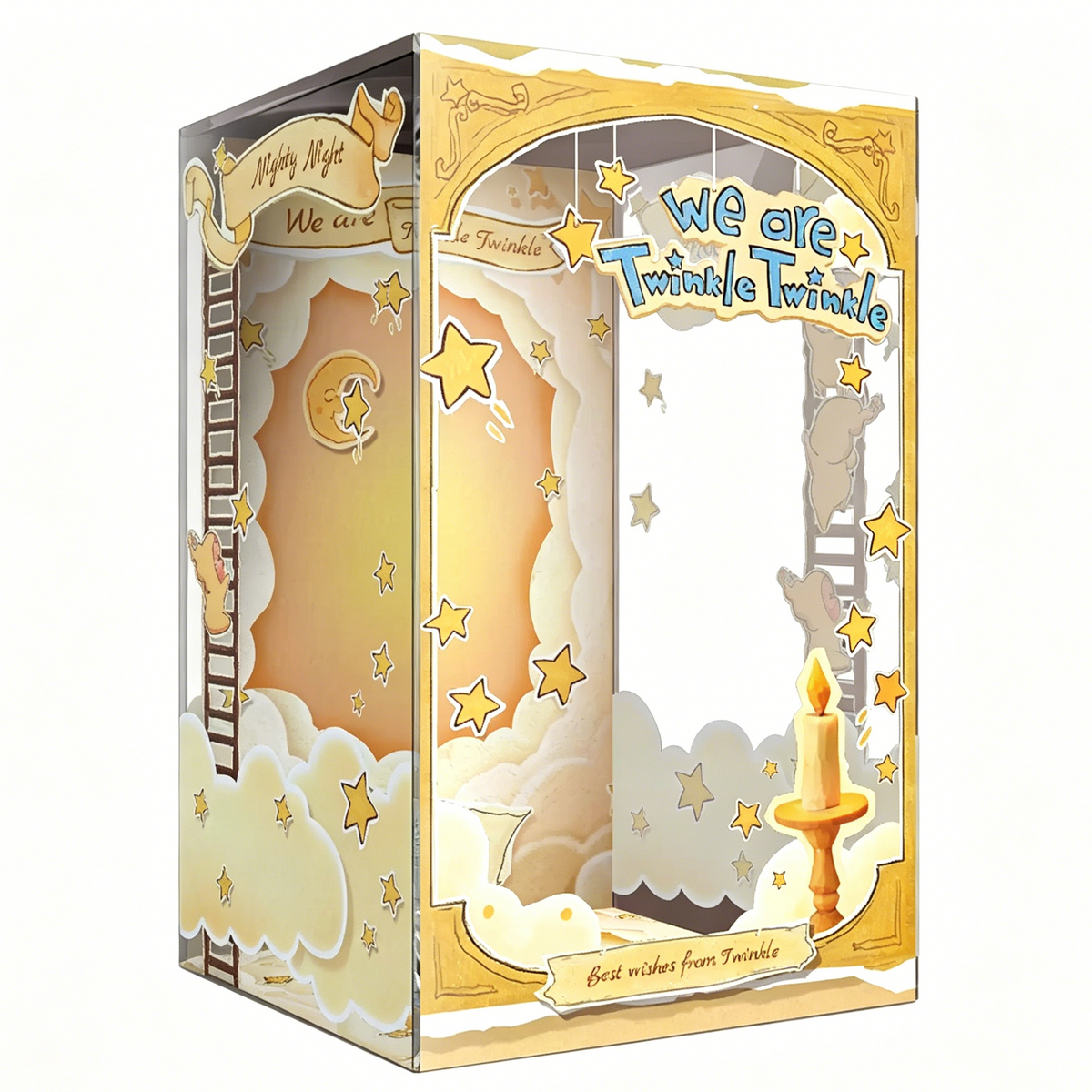 POP MART Twinkle Acrylic Display Case, 12x12x19cm Dustproof