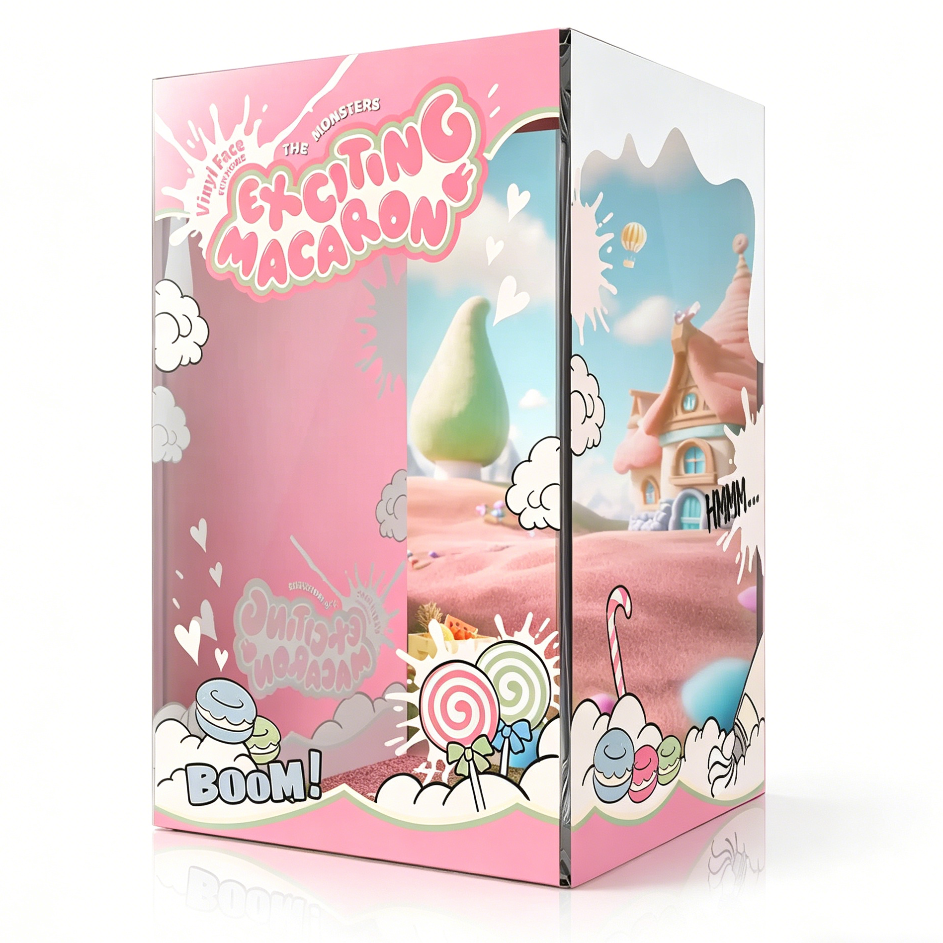 Acrylic Display Box Labubu Vinyl Face Funhome - Exciting Macaron, 12x12x19cm