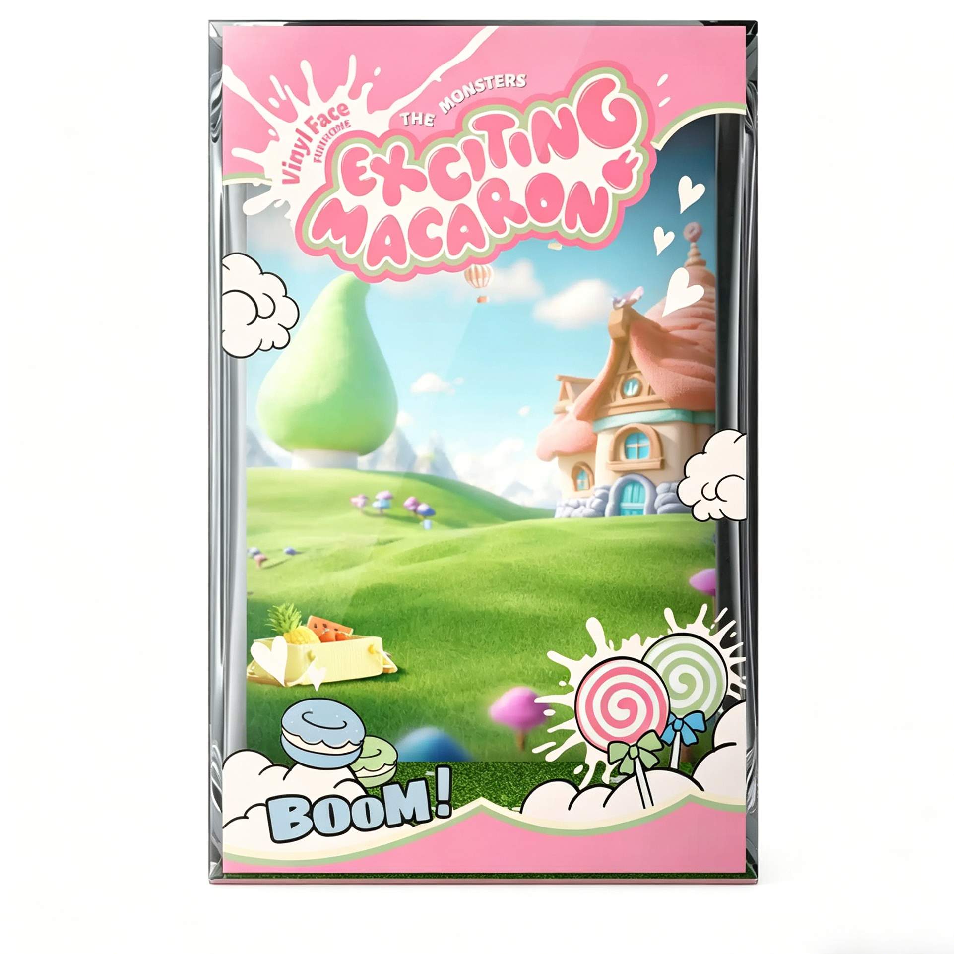 Acrylic Display Box Labubu Vinyl Face Funhome - Exciting Macaron, 12x12x19cm