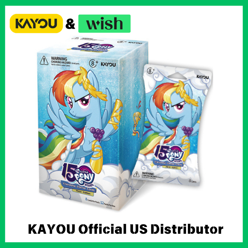 KAYOU My Little Pony Friendship Eternal Cards, Moon Edition Series 2, English, 12 Blister Packs Display with Promo Card, Anniversary Celebration Theme