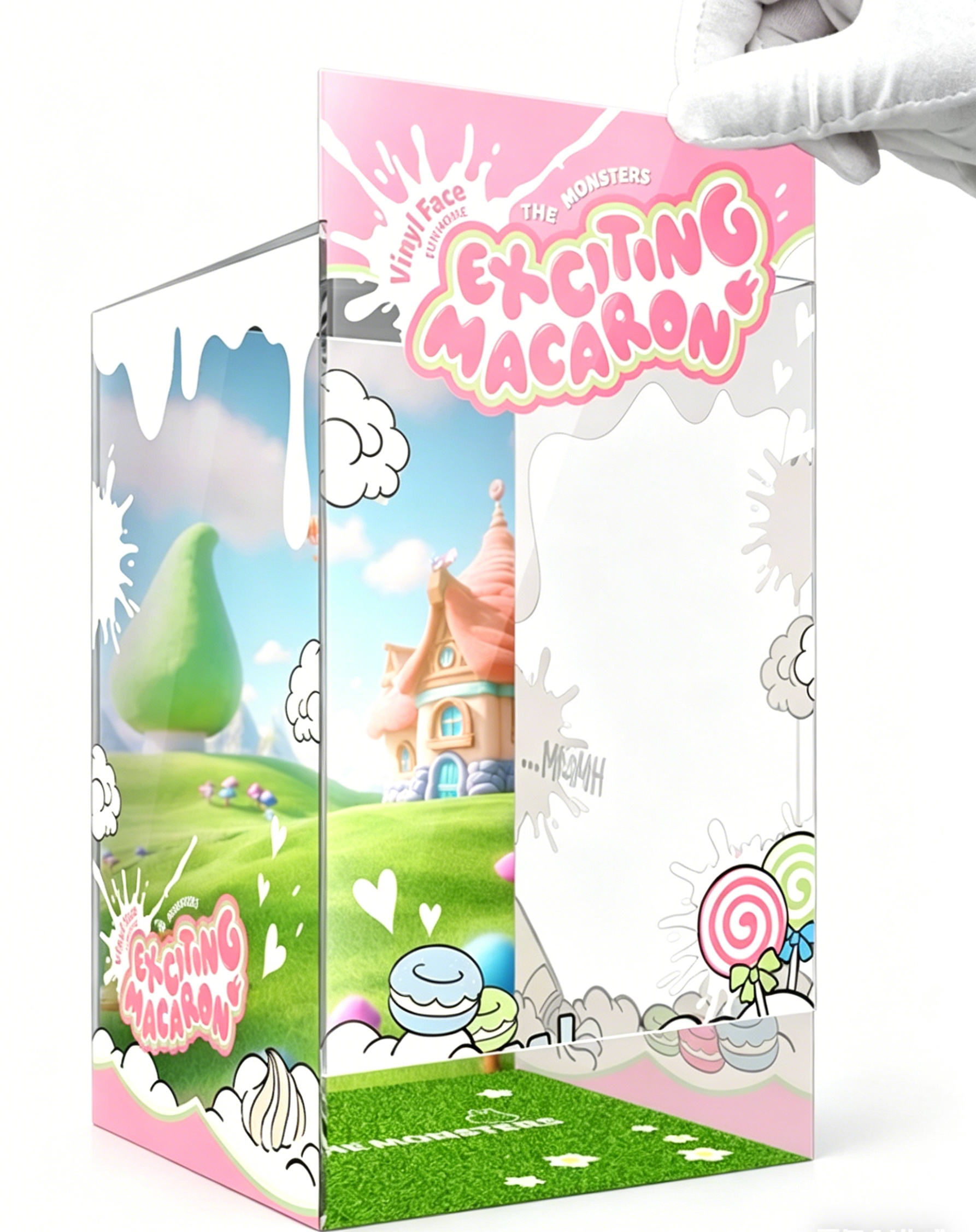 Acrylic Display Box Labubu Vinyl Face Funhome - Exciting Macaron, 12x12x19cm