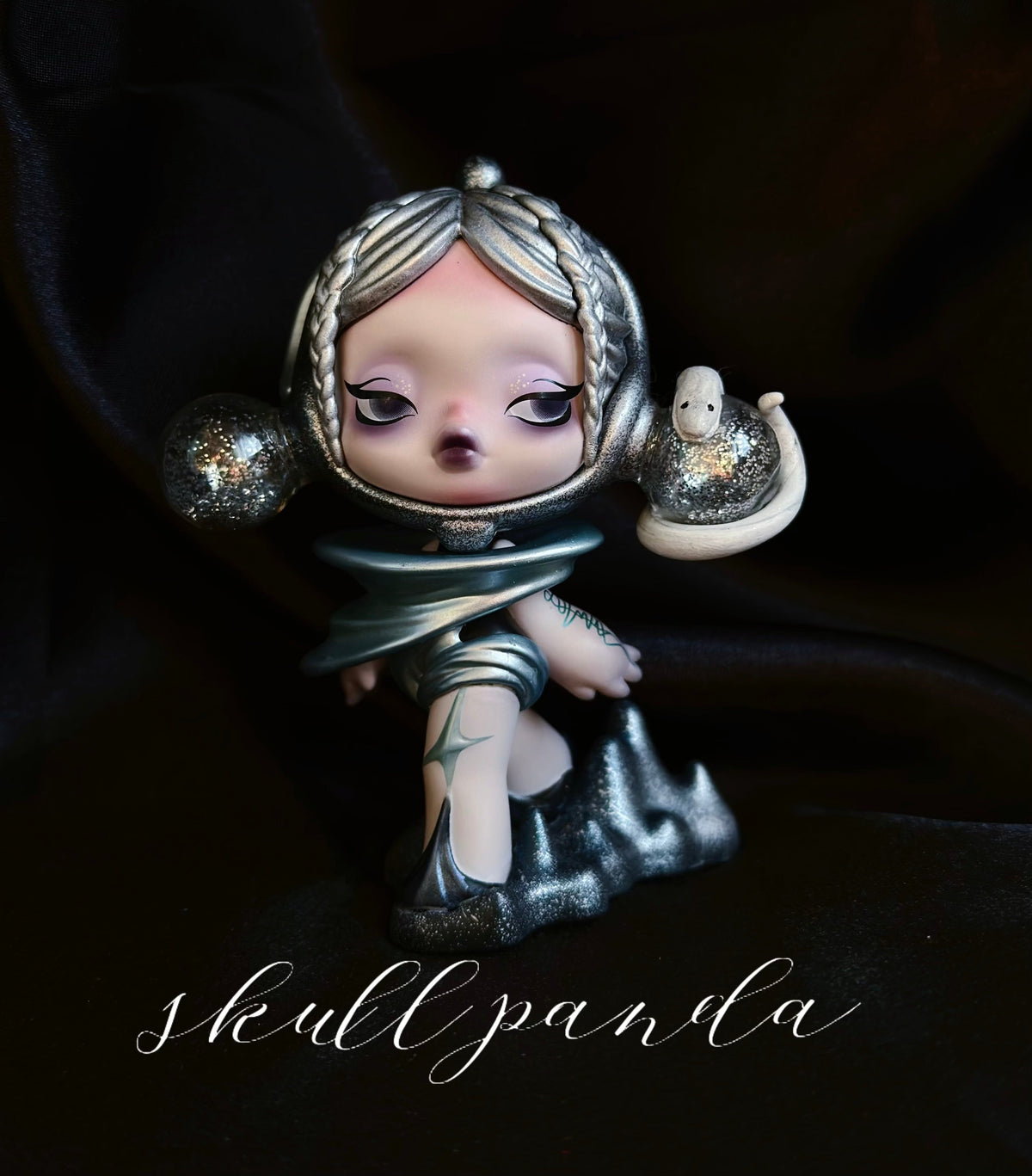 Skull Panda The Feast Begins Custom Figure | Handcrafted Repainted Collectible