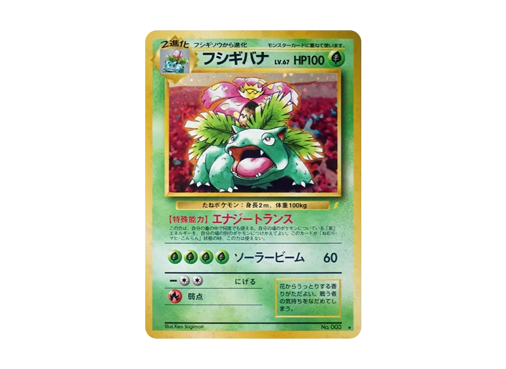 Venusaur: Old Back/PROMO[PMCG-P No.003](PMCG-P Promotional cards) - PSA10