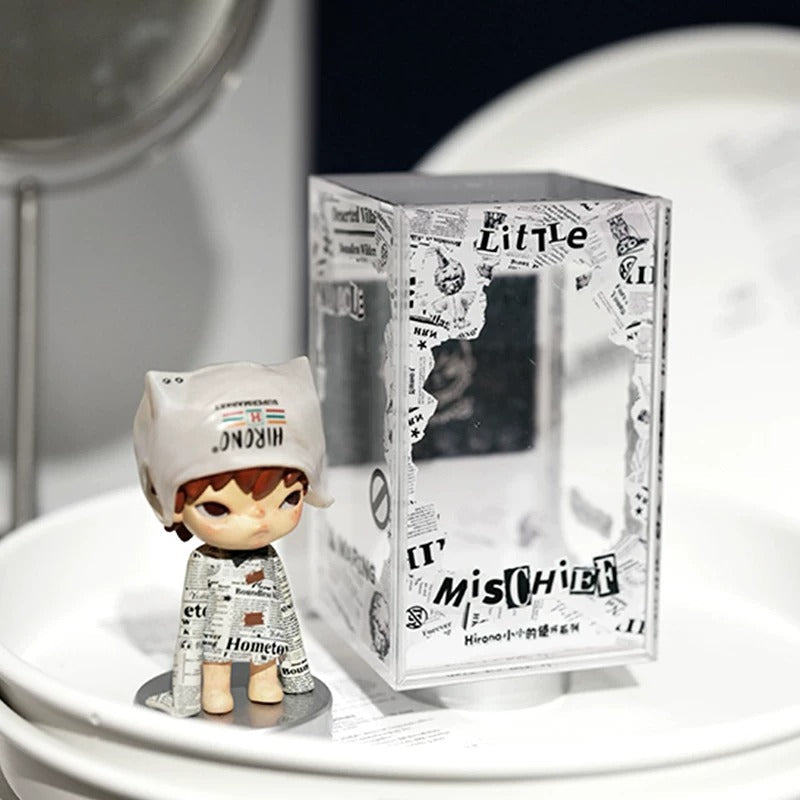 Hirono Little Mischief Themed Acrylic Display Case (POP MART Compatible), 7.5*7.5*12.5cm