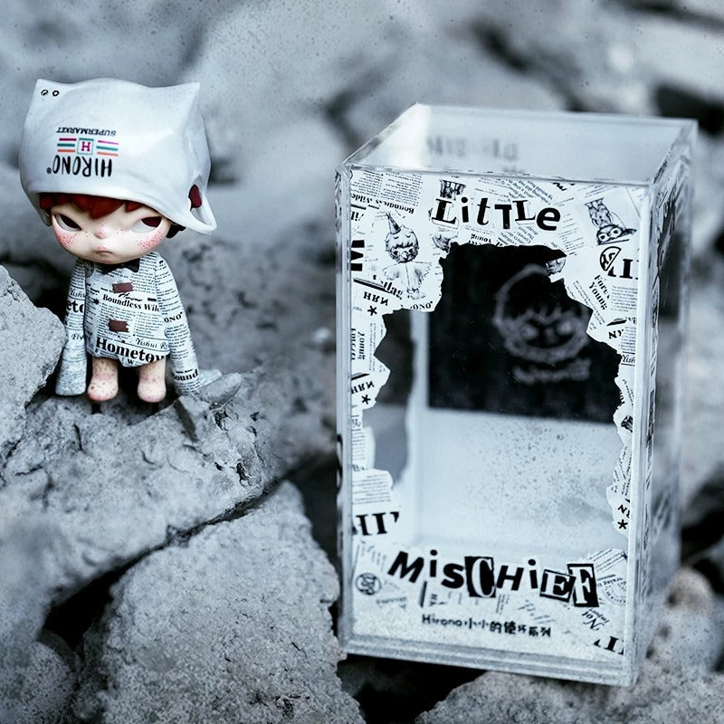 Hirono Little Mischief Themed Acrylic Display Case (POP MART Compatible), 7.5*7.5*12.5cm