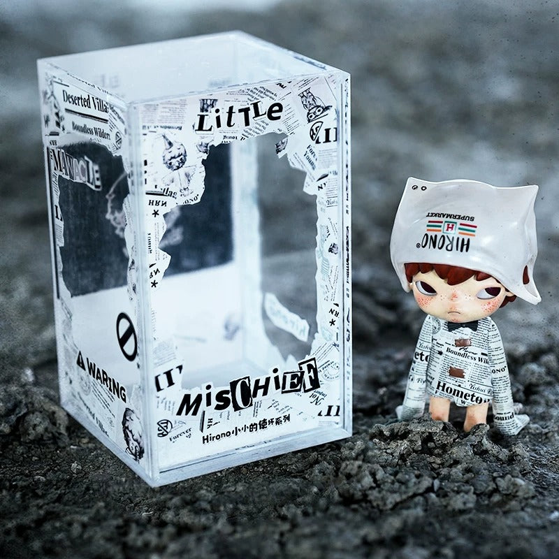 Hirono Little Mischief Themed Acrylic Display Case (POP MART Compatible), 7.5*7.5*12.5cm