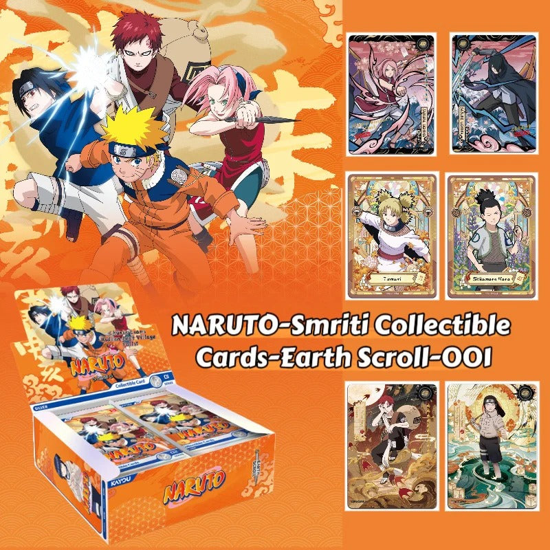 Kayou Naruto Collectible Cards Earth Scroll Series 1 Official Licensed, English NA Edition Booster Box, 20 Packs 8 Cards Per Pack