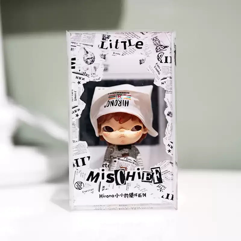 Hirono Little Mischief Themed Acrylic Display Case (POP MART Compatible), 7.5*7.5*12.5cm