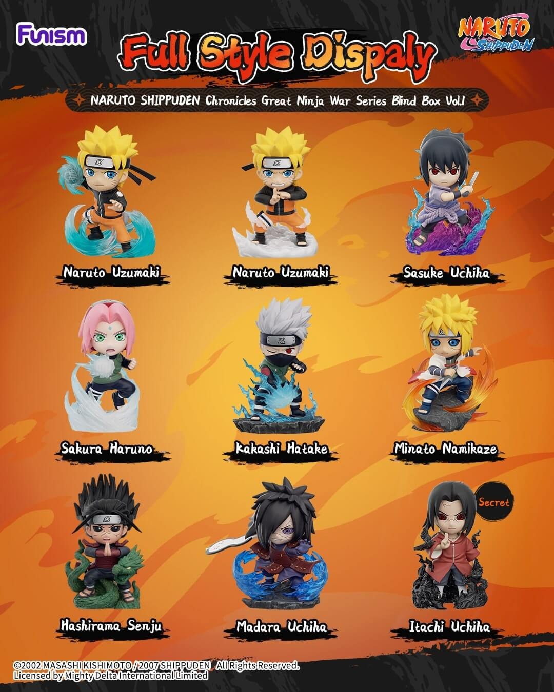 Funism Naruto Shippuden Mystery Blind Box English Version, Anime Collectible Action Figure